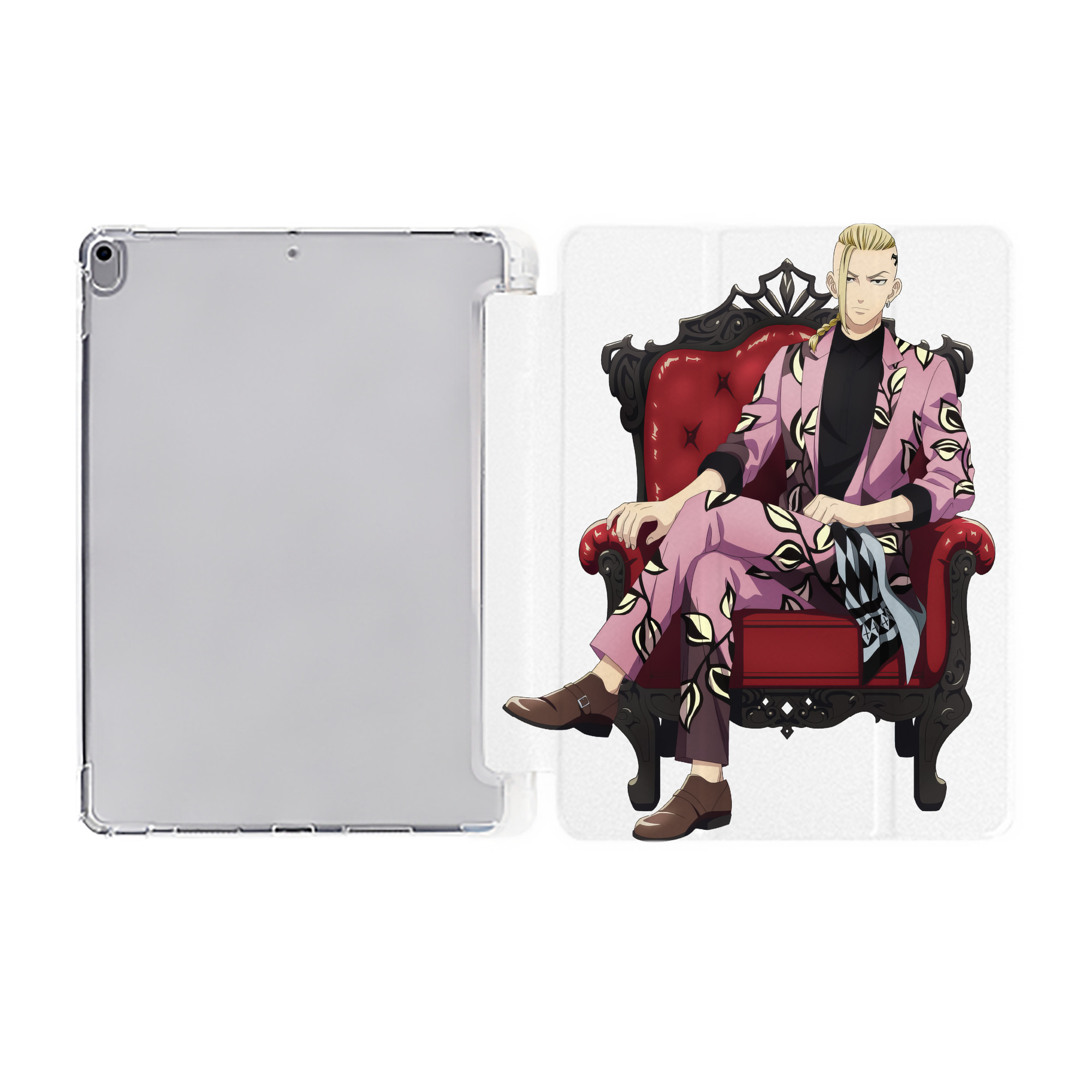 （画像用） 東京リベンジャーズ Tokyo Revengers IPad ケース ペン収納付き 三つ折りスタンド PUレザー×シリコン 対応機種9.5/10.5/10.9インチ